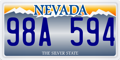 NV license plate 98A594