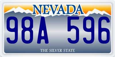 NV license plate 98A596