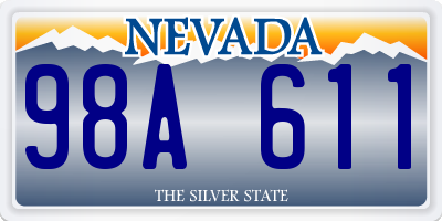 NV license plate 98A611