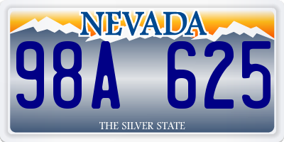 NV license plate 98A625