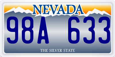 NV license plate 98A633