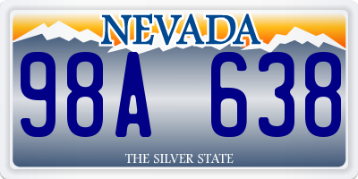 NV license plate 98A638