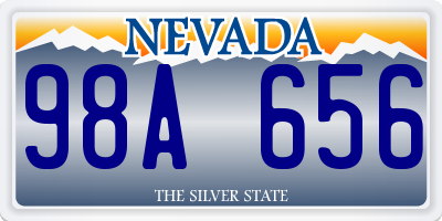 NV license plate 98A656