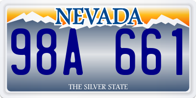 NV license plate 98A661