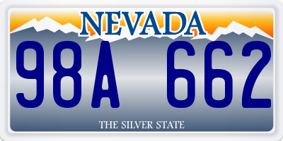 NV license plate 98A662