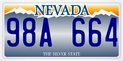 NV license plate 98A664