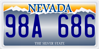 NV license plate 98A686