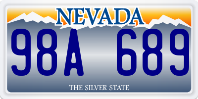 NV license plate 98A689