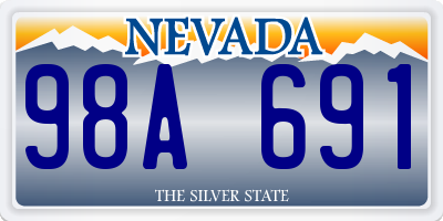 NV license plate 98A691