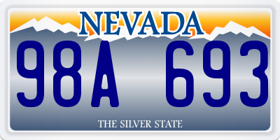NV license plate 98A693