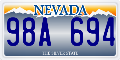 NV license plate 98A694