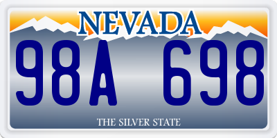 NV license plate 98A698