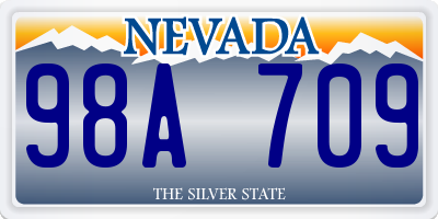NV license plate 98A709