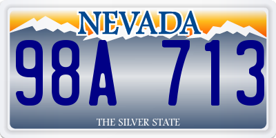 NV license plate 98A713