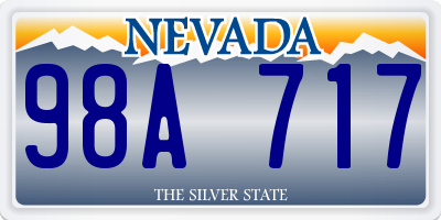 NV license plate 98A717