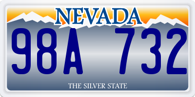 NV license plate 98A732