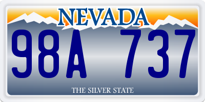 NV license plate 98A737