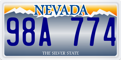 NV license plate 98A774