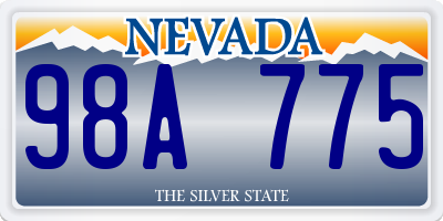 NV license plate 98A775