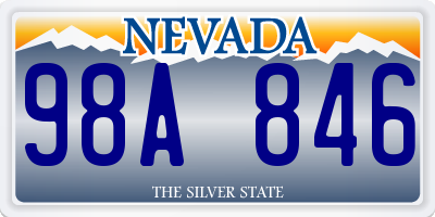 NV license plate 98A846