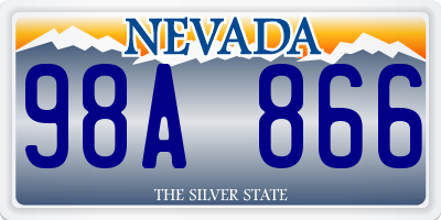 NV license plate 98A866