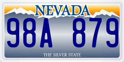 NV license plate 98A879