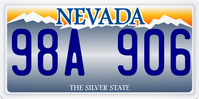 NV license plate 98A906