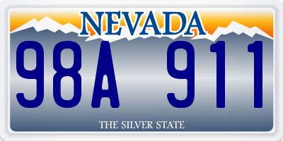 NV license plate 98A911