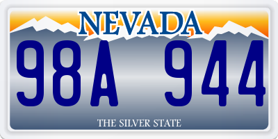 NV license plate 98A944