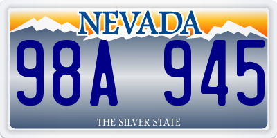 NV license plate 98A945