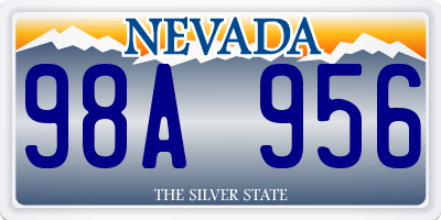 NV license plate 98A956