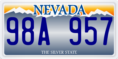 NV license plate 98A957