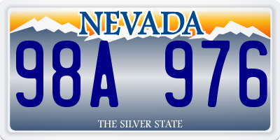 NV license plate 98A976