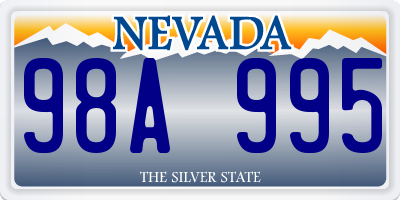 NV license plate 98A995