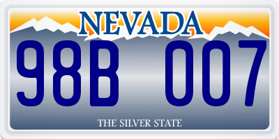 NV license plate 98B007