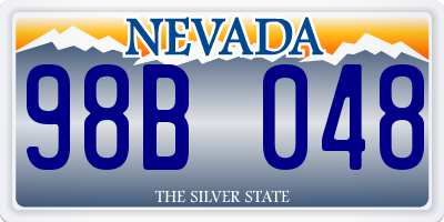 NV license plate 98B048