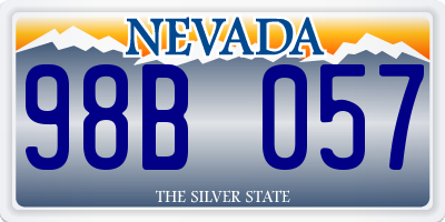 NV license plate 98B057