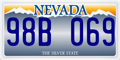 NV license plate 98B069