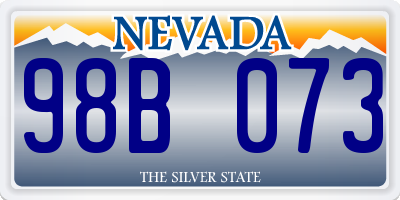 NV license plate 98B073