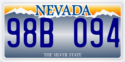 NV license plate 98B094