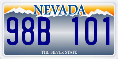 NV license plate 98B101