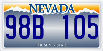 NV license plate 98B105