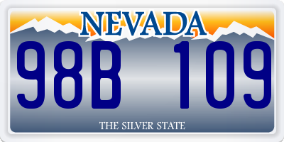 NV license plate 98B109