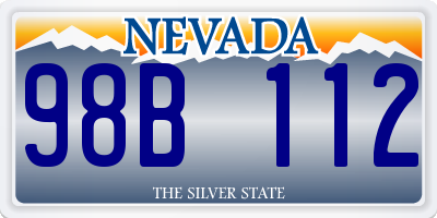 NV license plate 98B112
