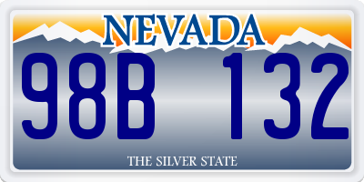 NV license plate 98B132