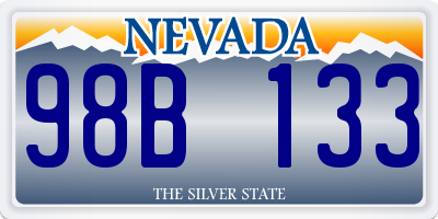 NV license plate 98B133