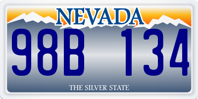 NV license plate 98B134