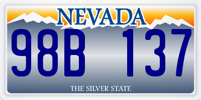 NV license plate 98B137