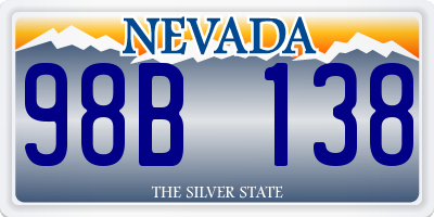 NV license plate 98B138