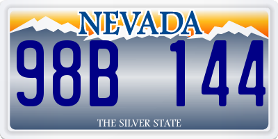NV license plate 98B144